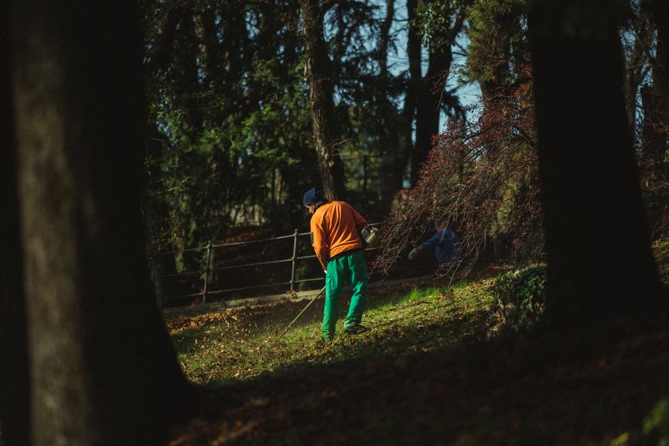 Posledné kosenie trávnika pred zimou
